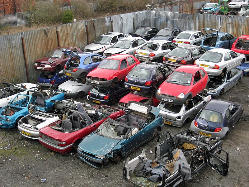 Professional salvage yard collection for scrap and end-of-life vehicles UK